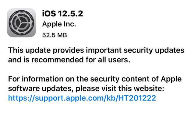 潭牛镇苹果手机维修分享iOS12.5.2发布，建议所有老苹果用户安装 